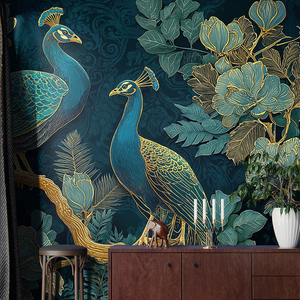 Golden Peacocks in Bloom